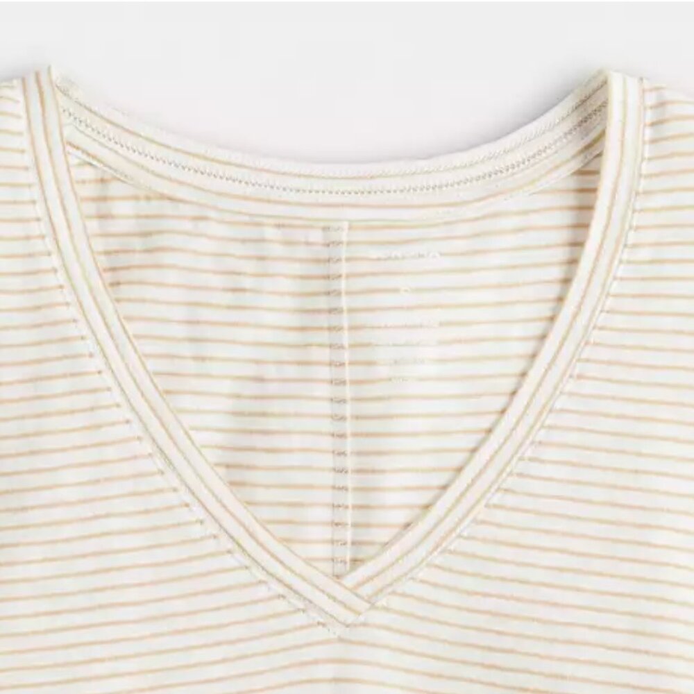 Women's Sonoma Goods For Life® V-Neck Tank Top Size 3X in Clean Elm Stripe NWT - Picture 3 of 6
